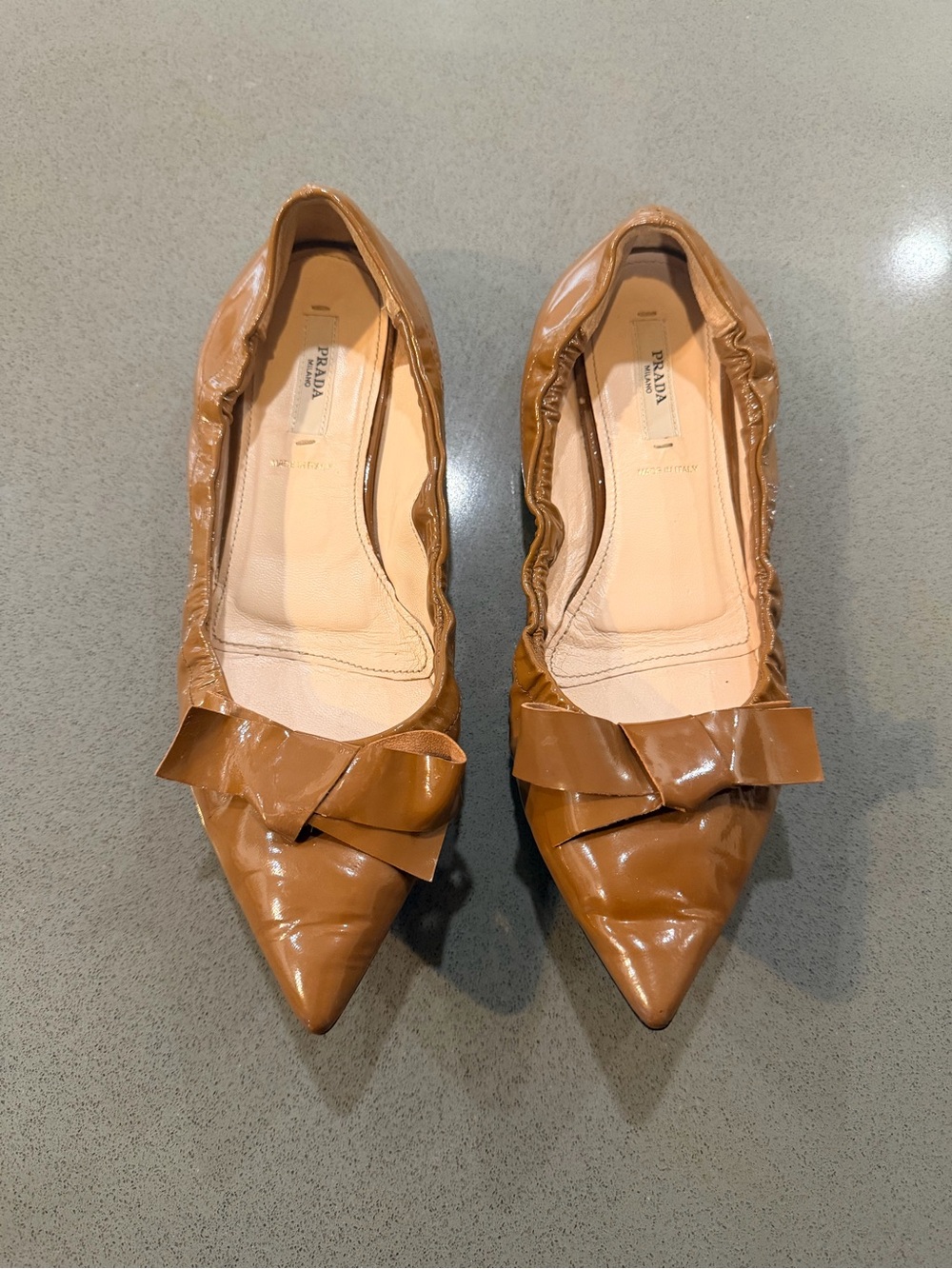 PRADA Patent Leather Ballet Flats - Size 36.5 (US 5 1/2)